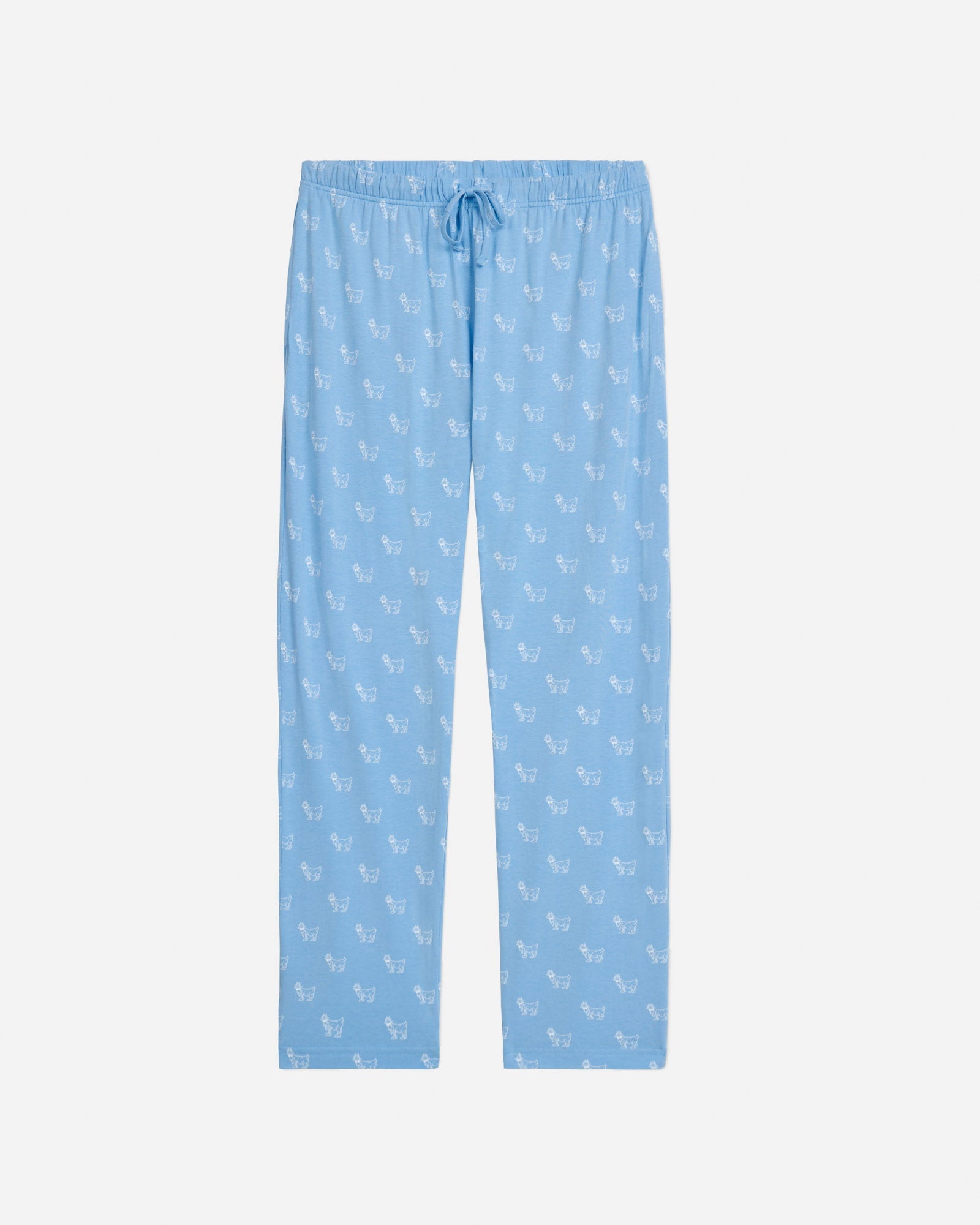 Front of carolina blue Heavenly Soft Pajamas#color_carolina-blue