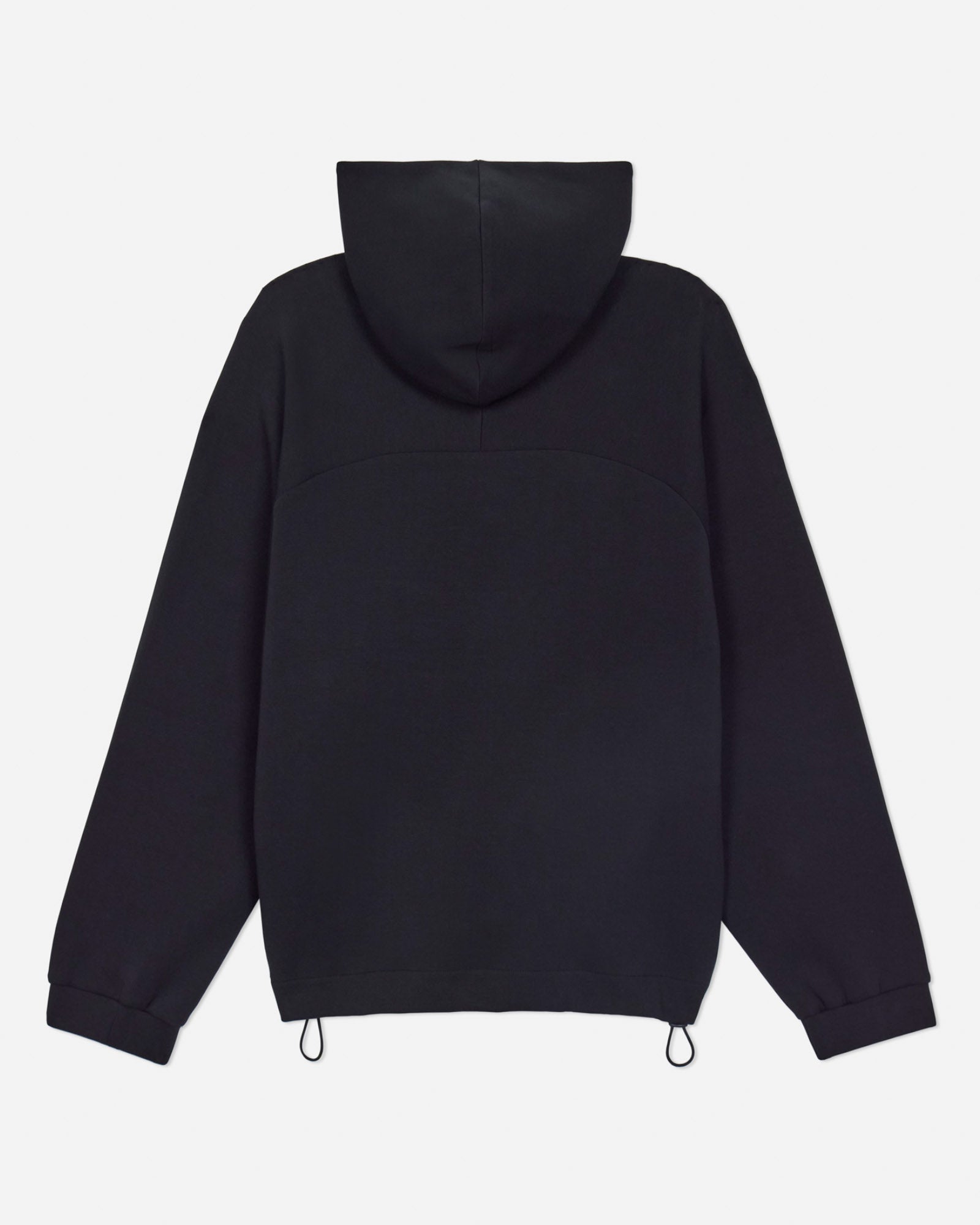 Black hoodie on a light gray background#color_black