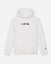 A white pullover hoodie with 'GOAT USA' printed in black across the chest and a small blue and white logo on the left sleeve cuff, shown against a light gray background.