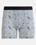 Boxer briefs with a baseball goat pattern on a light gray background