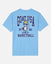 Back of carolina blue t-shirt with basketball player goat graphic