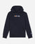 A black pullover hoodie with 'GOAT USA' printed across the chest in white and orange, and a small Goats Head logo on the left sleeve cuff, shown against a light gray background.