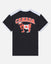 Black t-shirt with a graphic of a goat wearing a Canadian flag and 'Canada' text on the back.