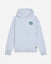 A light heather gray pullover hoodie with 'Cash Money Club' printed in dark green on the left chest, displayed against a light gray background.