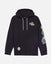 Front of black Encore Hooded Sweatshirt