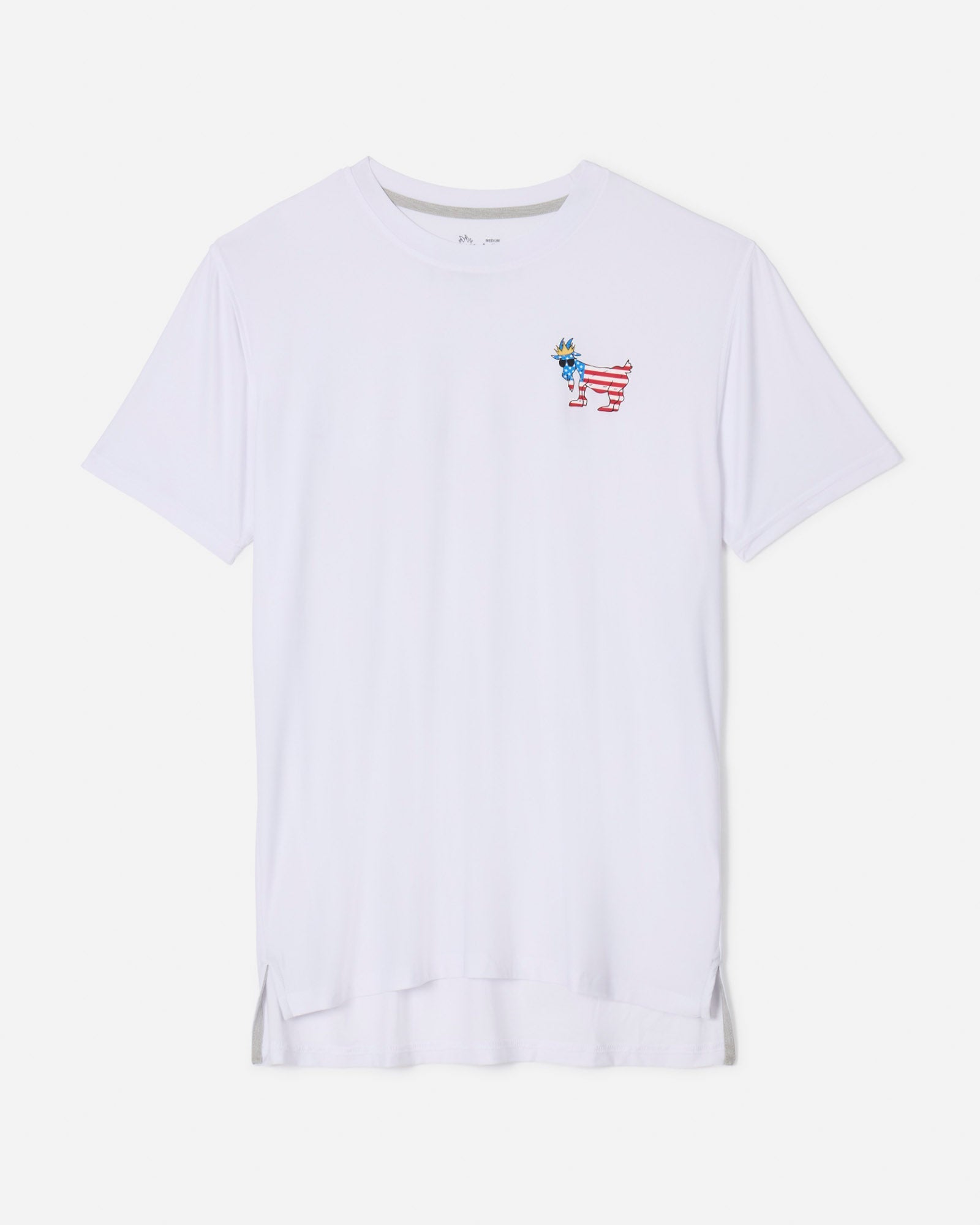 Front of White Freedom Athletic T-Shirt#color_white