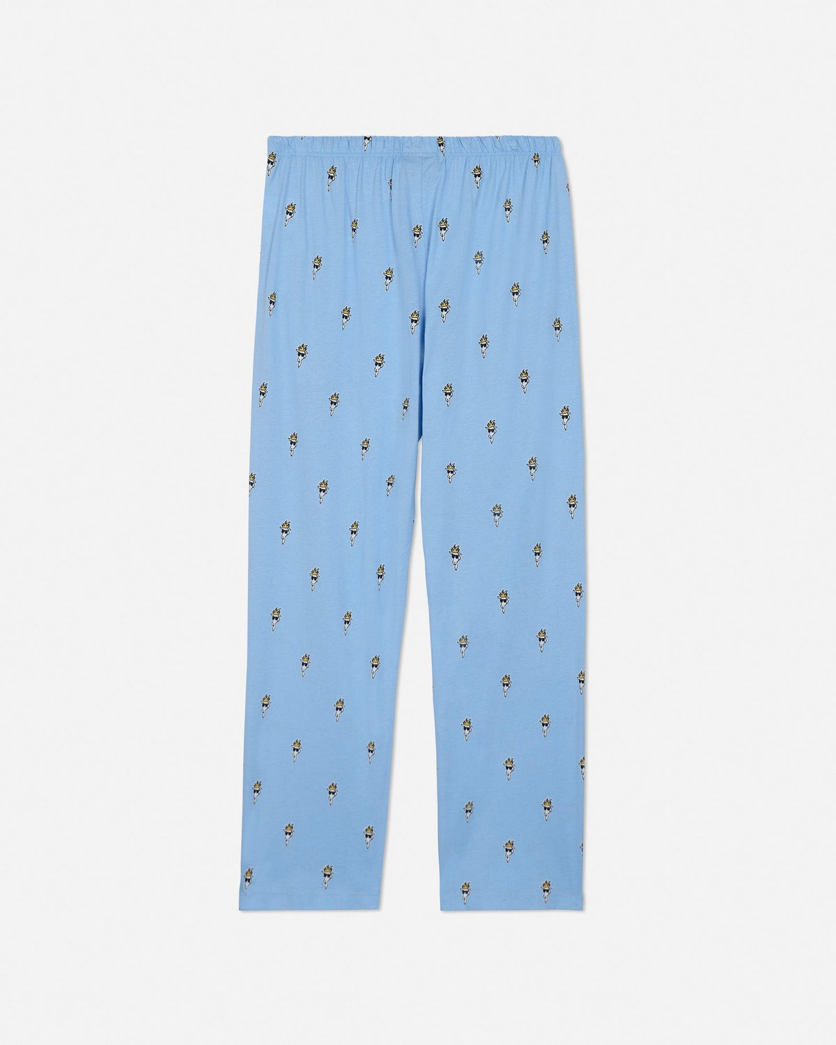 Back of light blue pajama pants with goat head pattern#color_carolina-blue