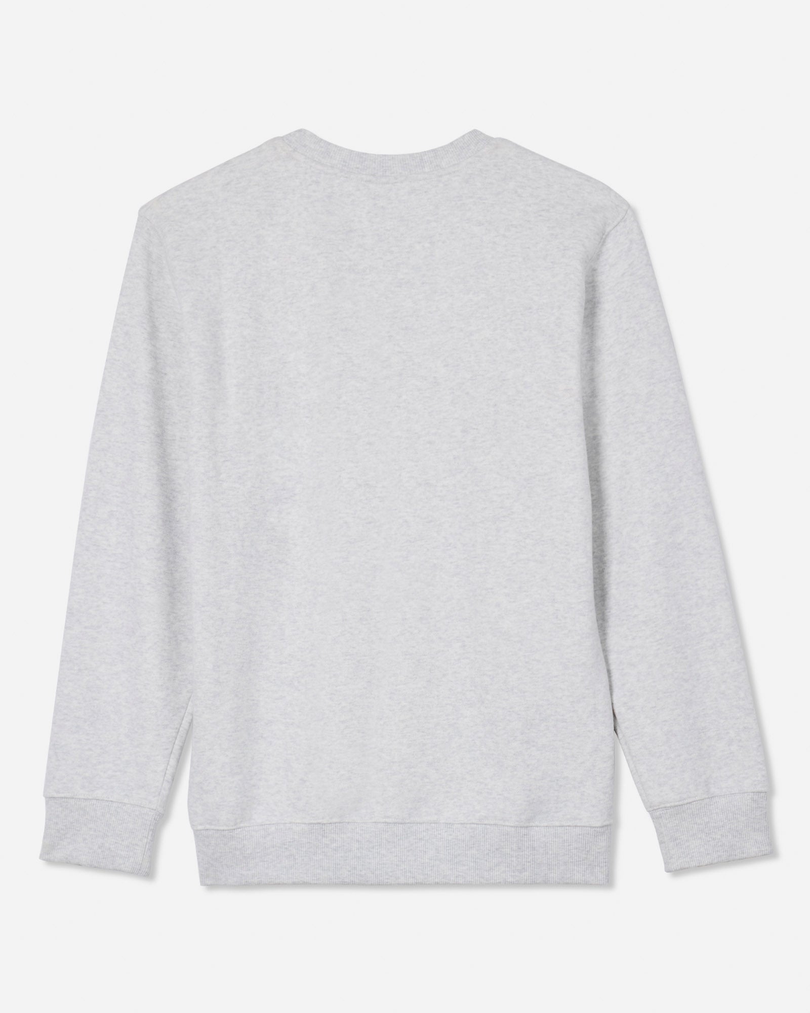 Back of gray crewneck