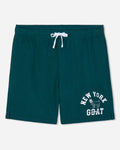 Front of sage french terry shorts