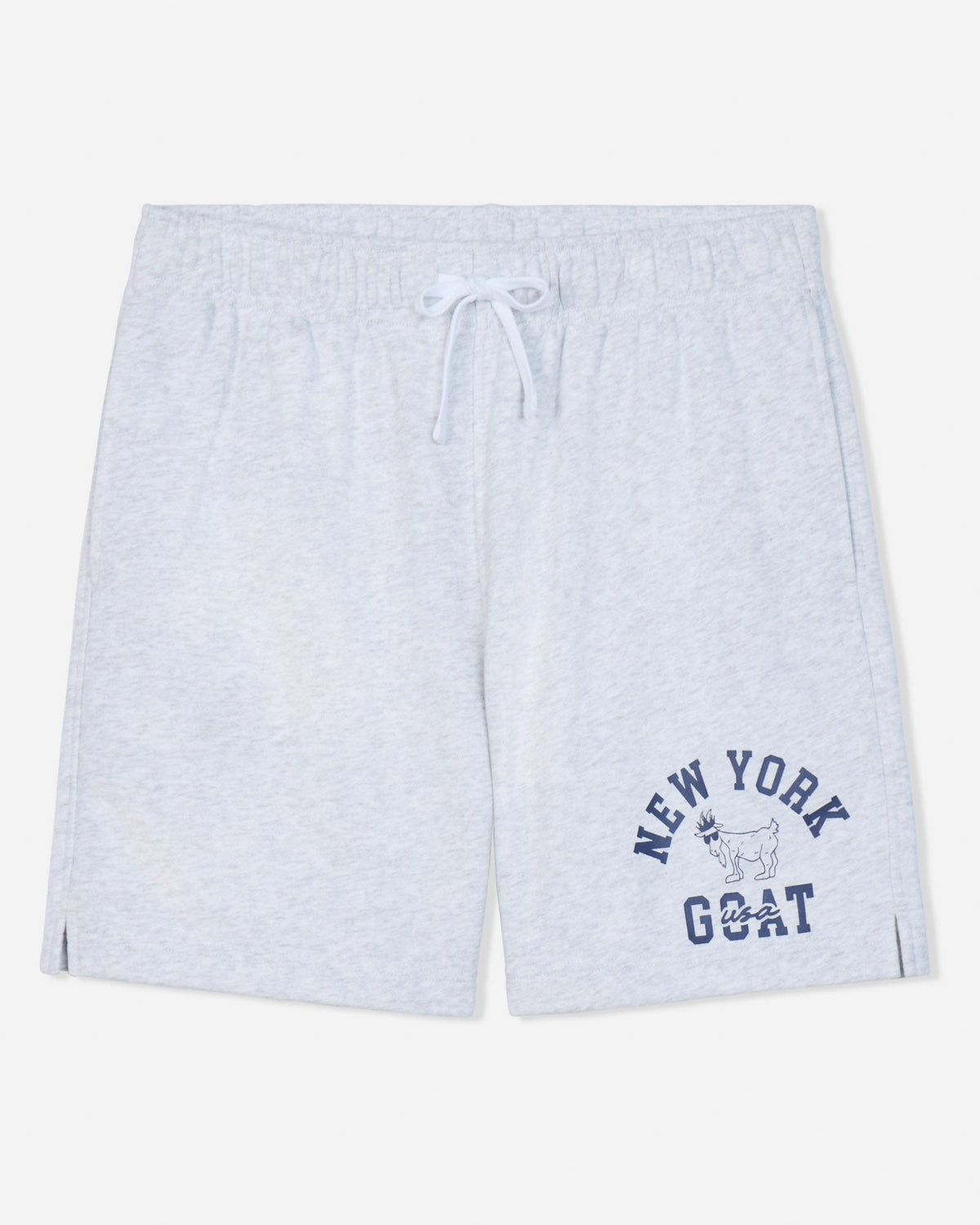 Front of pale gray heather french terry shorts#color_pale-gray-heather