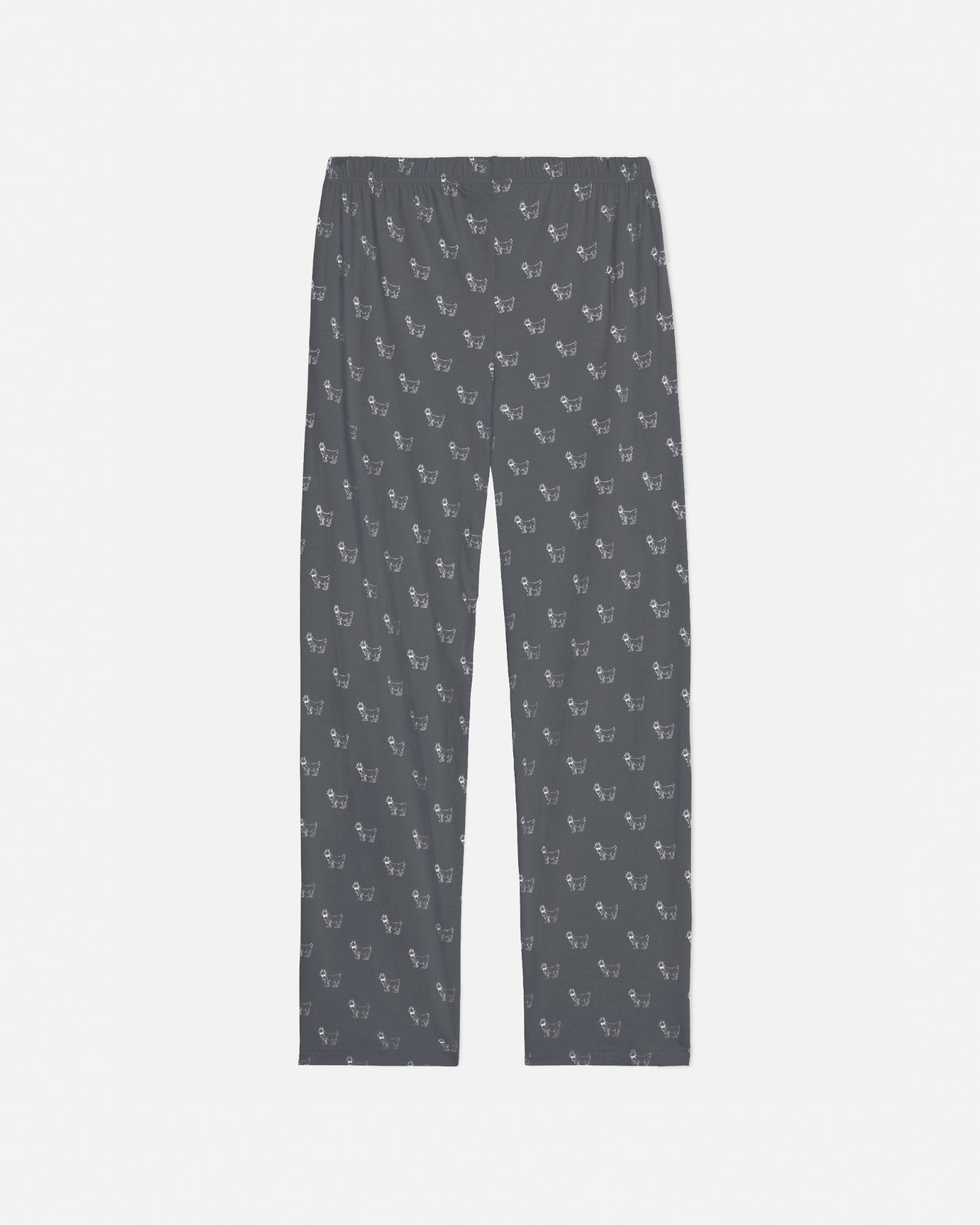 Gray pants with a subtle pattern on a white background#color_gray