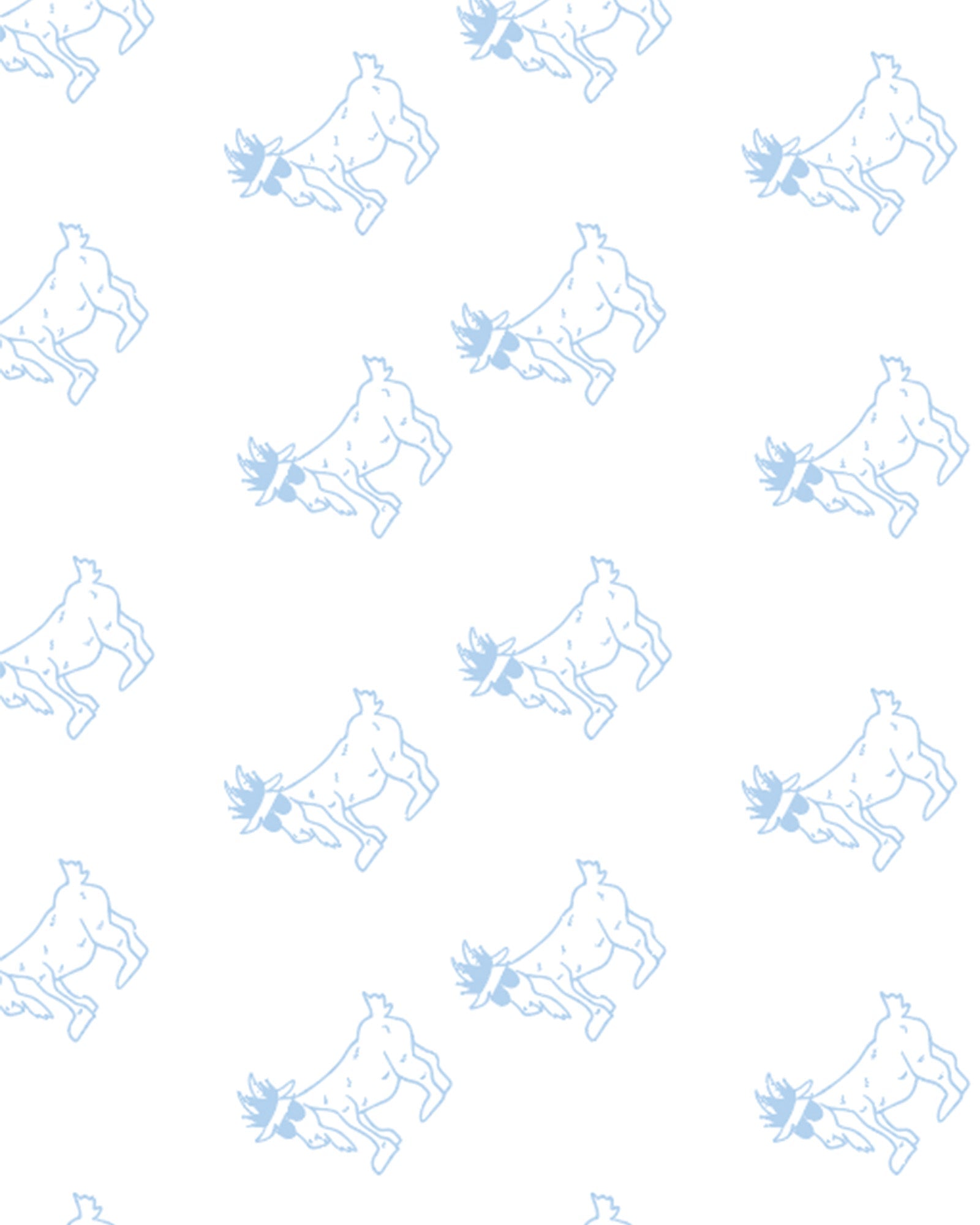 Repeating pattern of a blue goat on a white background#color_white
