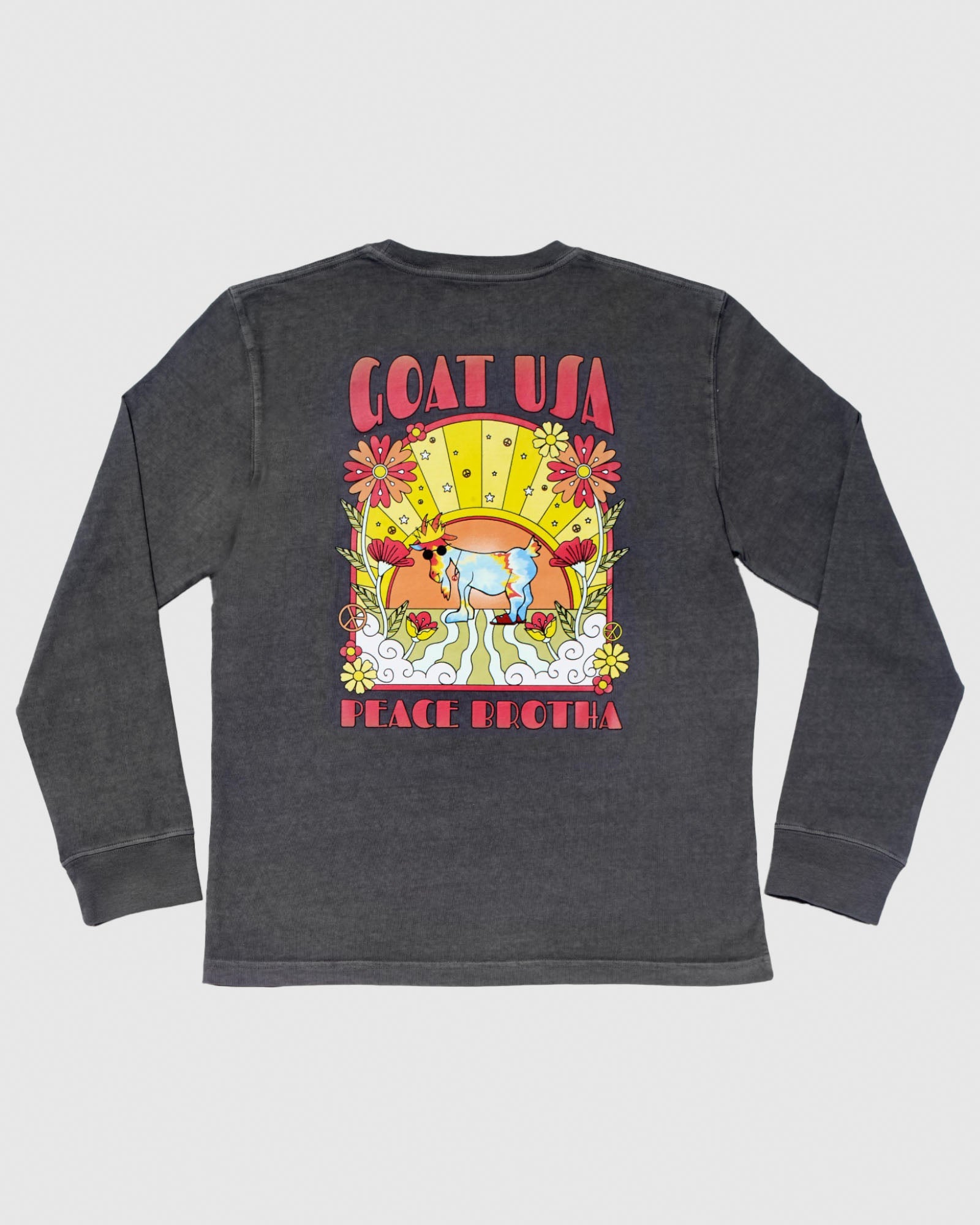 Pepper long sleeve with hippie goat design
