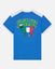 Blue t-shirt with 'ITALY' graphic design featuring an Italian flag goat on a white background.