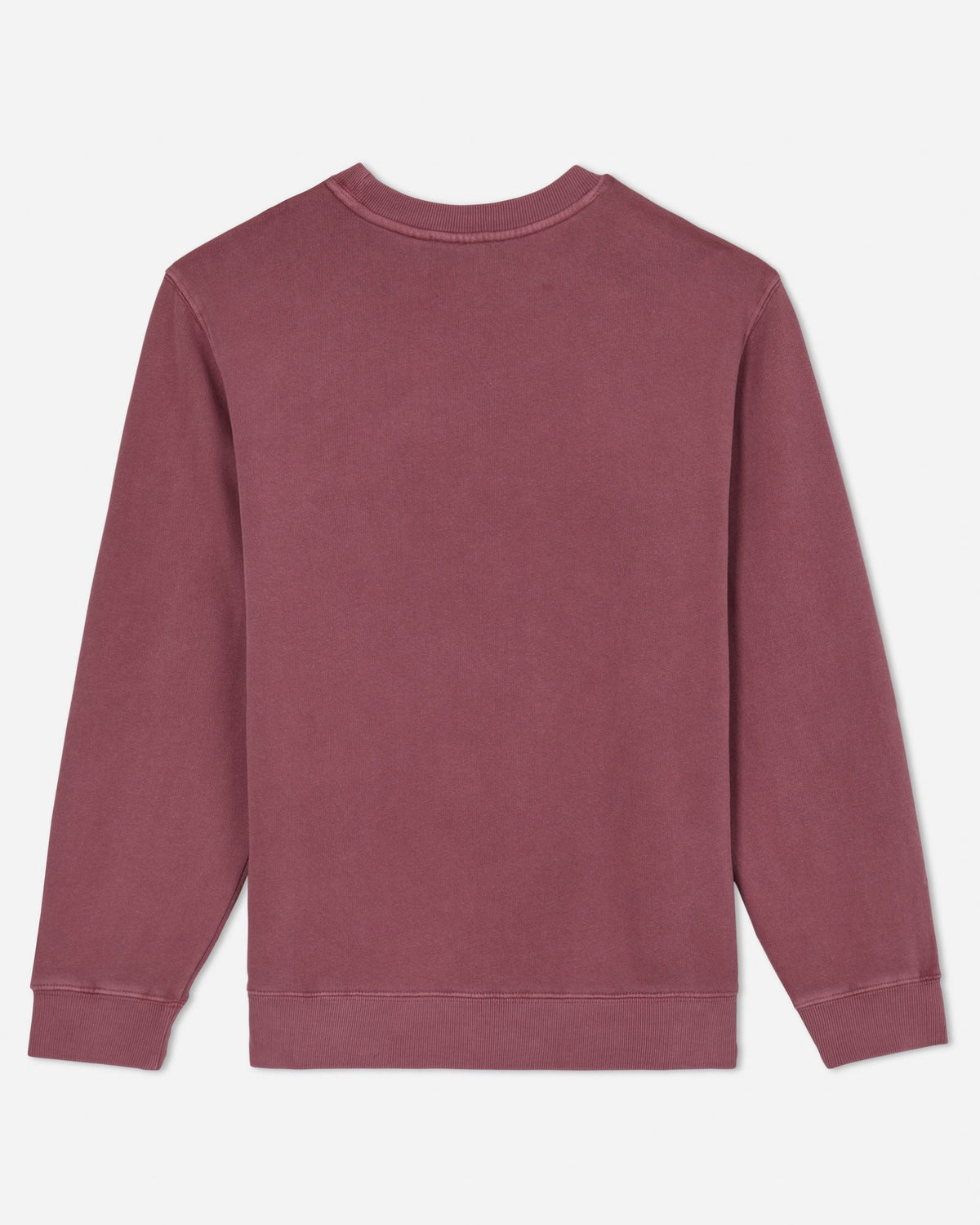 Back of crimson Linden Crewneck Sweatshirt