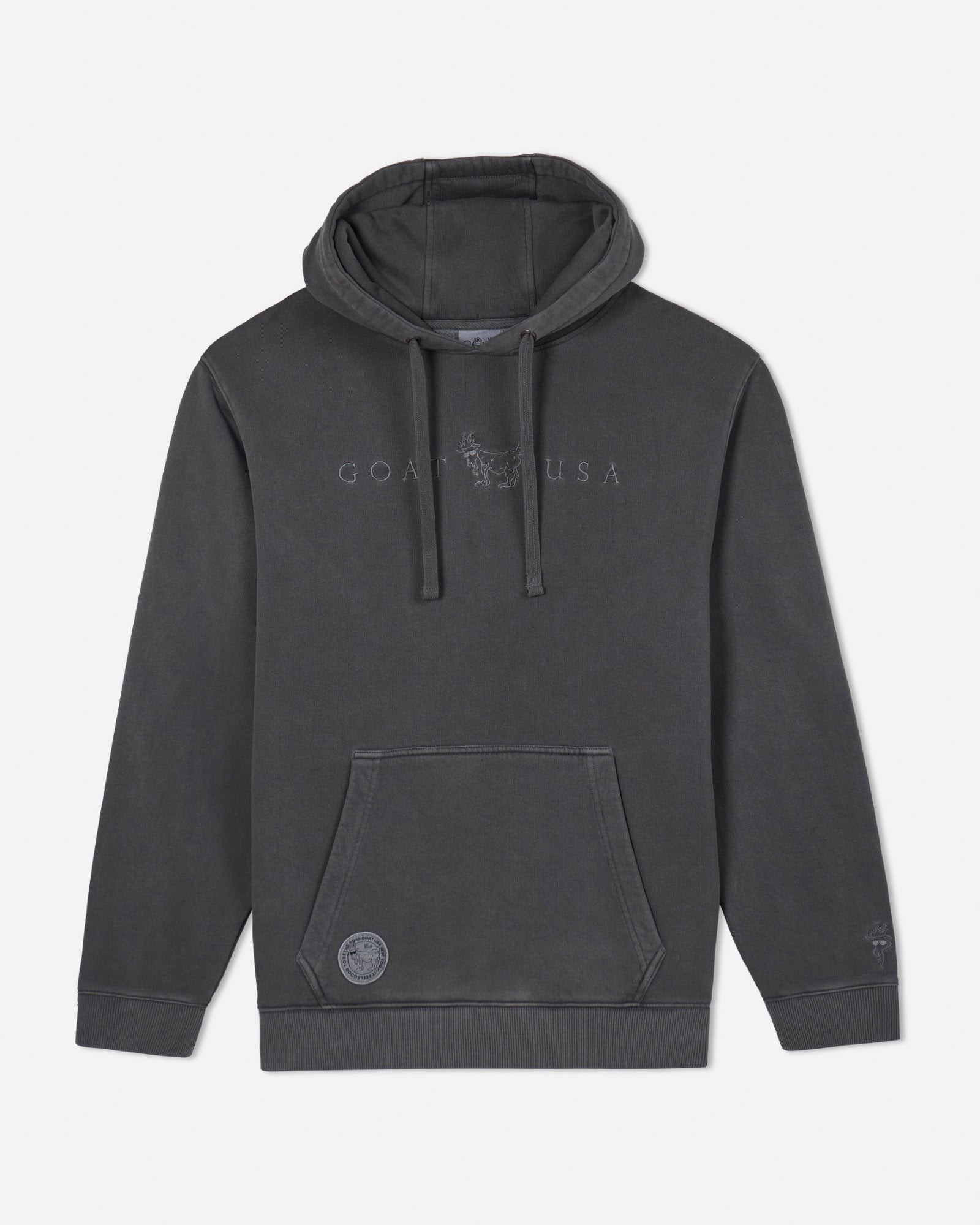 Front of pepper Linden Hooded Sweatshirt#color_pepper