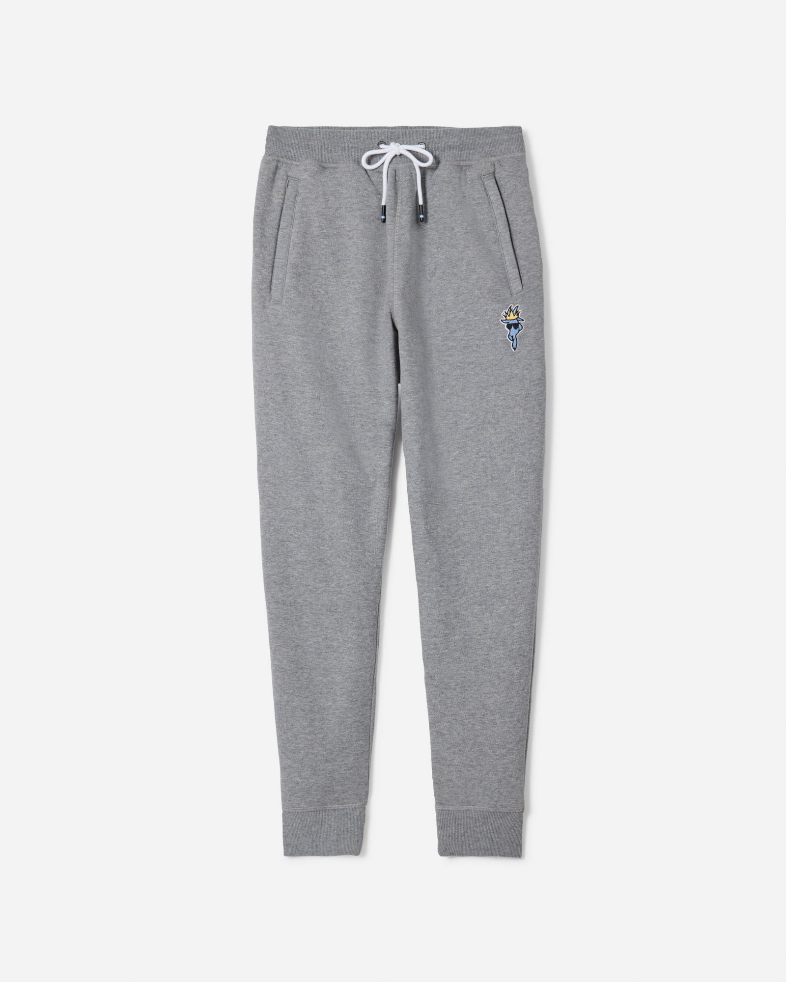 Front of light gray OG Fleece Joggers#color_gray
