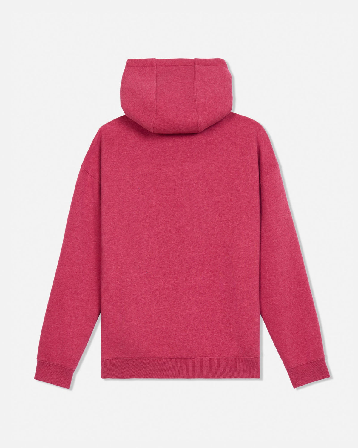 Back of cardinal hooded sweatshirt