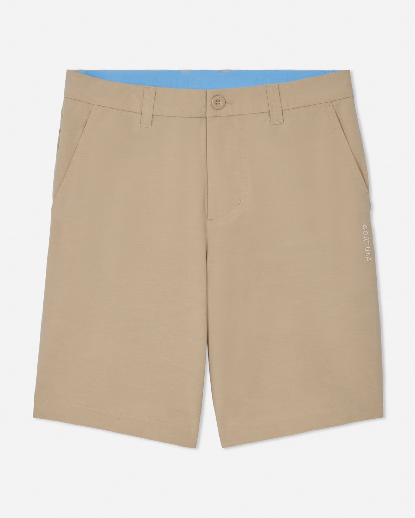 Front of khaki hybrid short#color_khaki