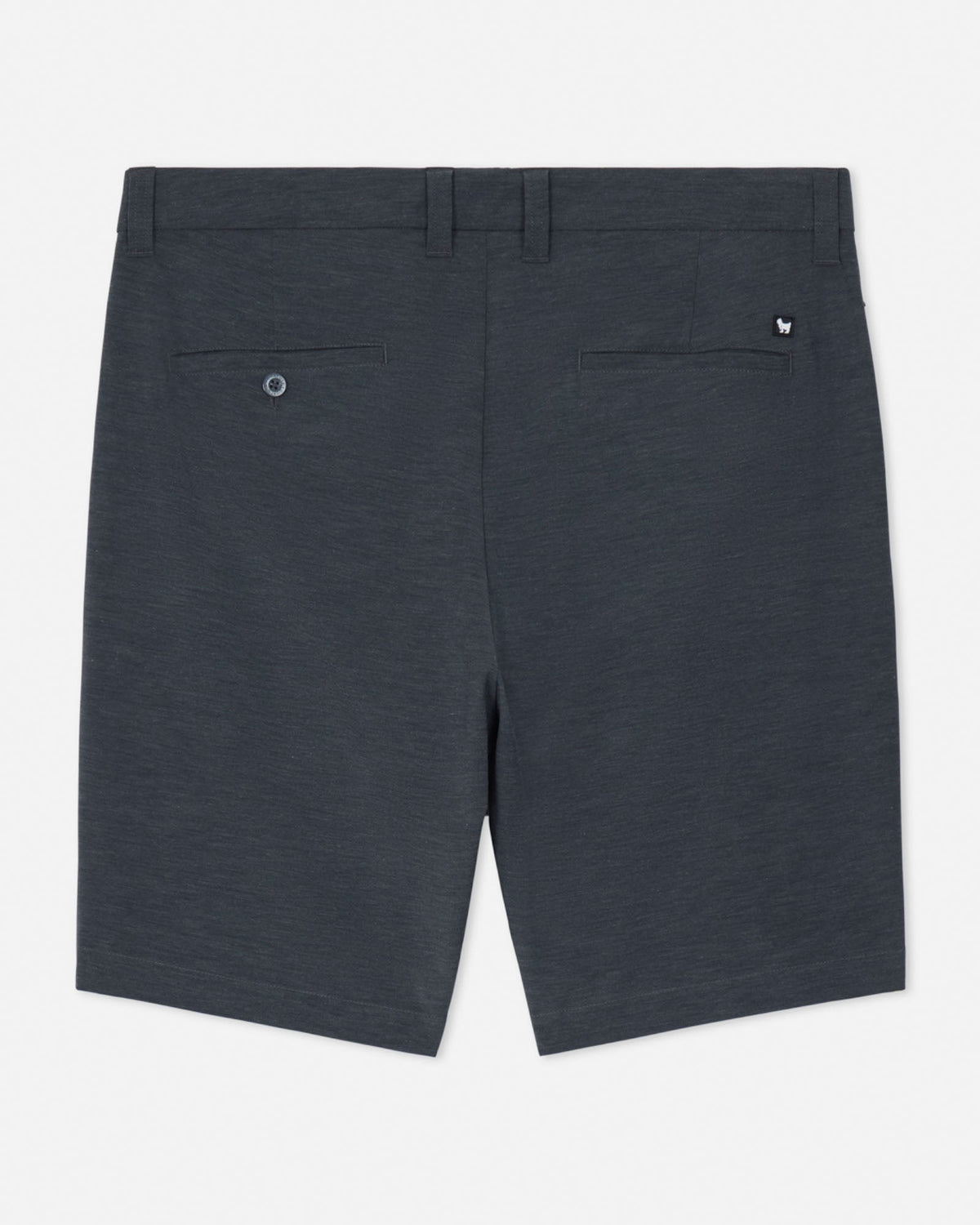 Dark gray shorts on a white background