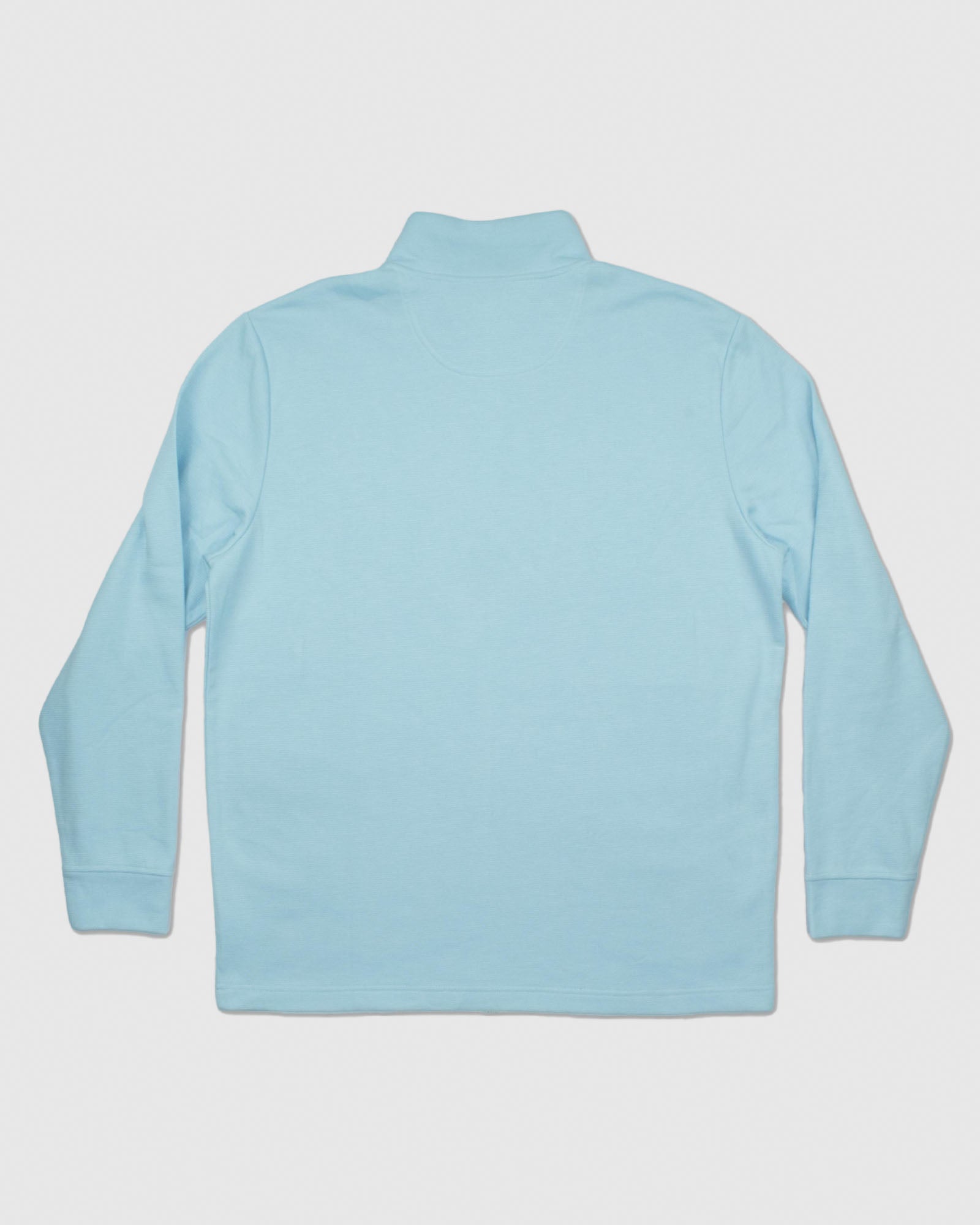 Back of carolina blue OG Roosevelt Men's 1/4 Zip#color_carolina-blue