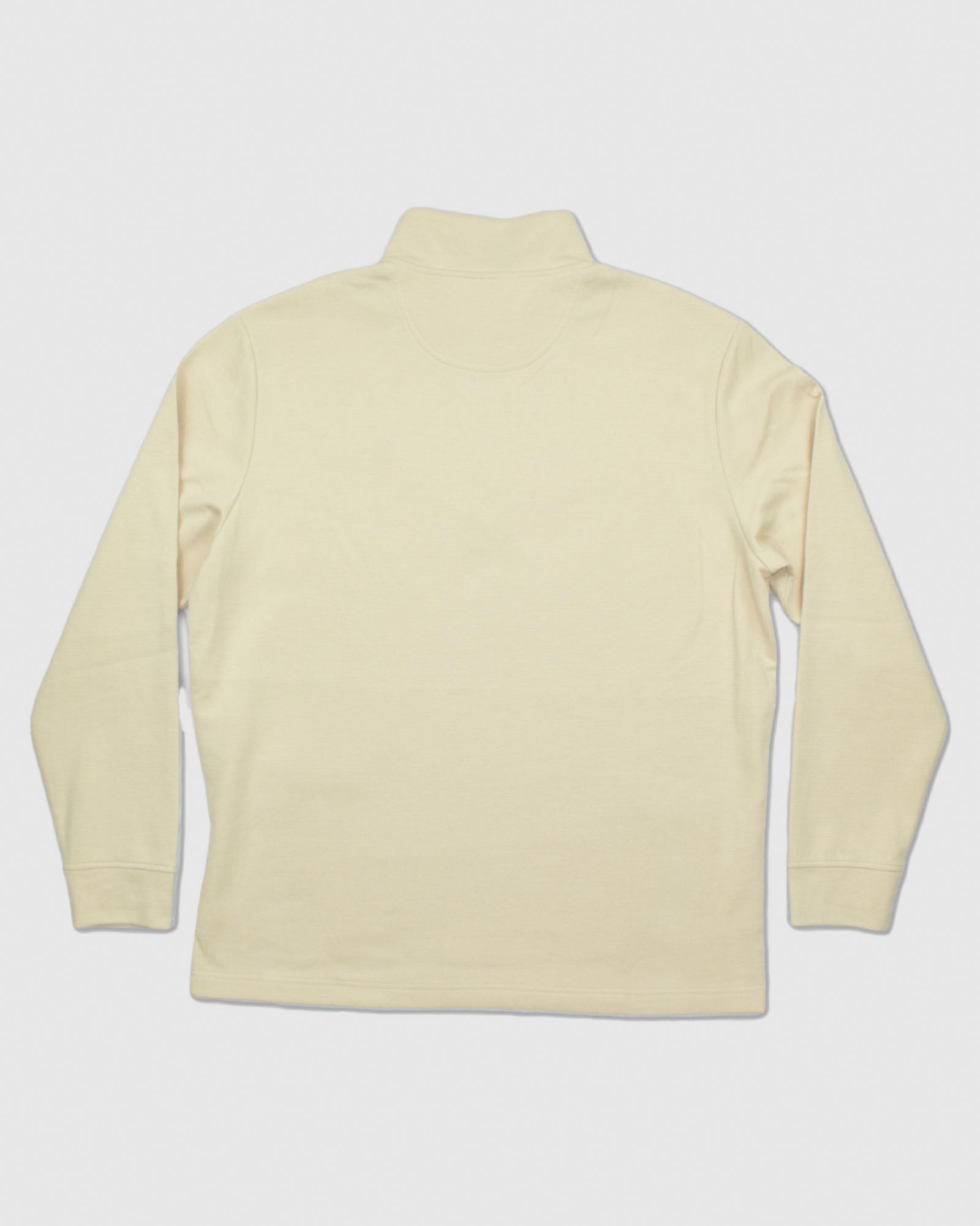 Back of tan OG Roosevelt Men's 1/4 Zip#color_tan