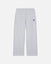 Gray straight leg sweatpants on a light gray background#color_gray