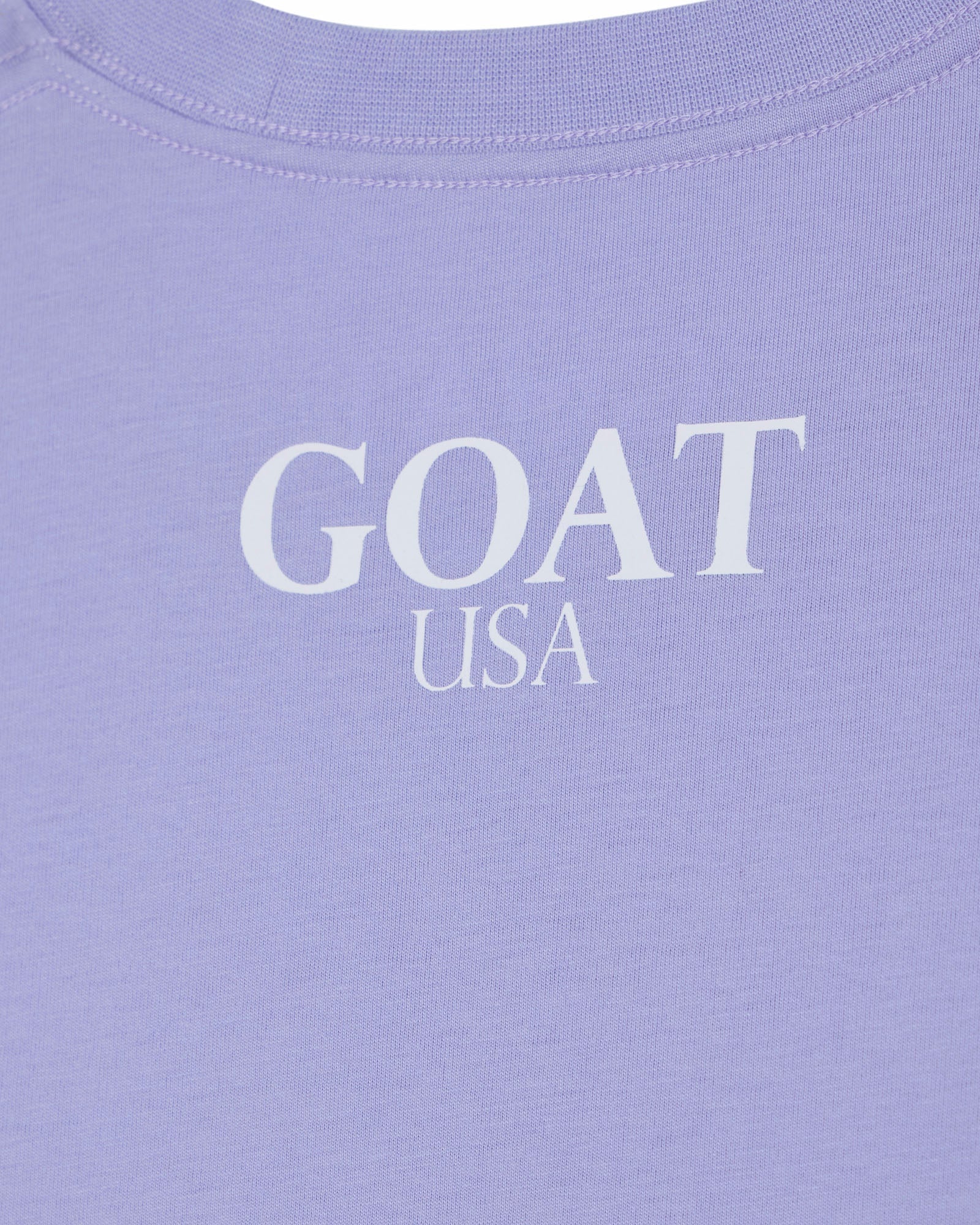 Purple shirt with 'GOAT USA' text in white#color_periwinkle