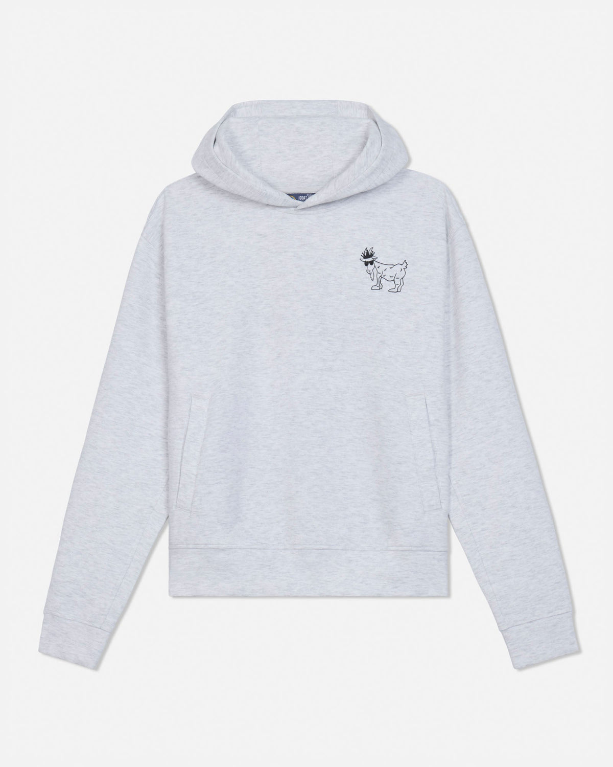 Pale gray hoodie made with athletic material#color_pale-gray