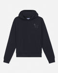 Black hoodie made with athletic material