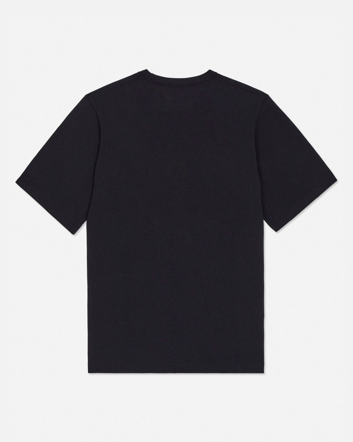 Black t-shirt on a white background