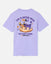 Back of lavender t-shirt with peanut butter and jelly goat graphic