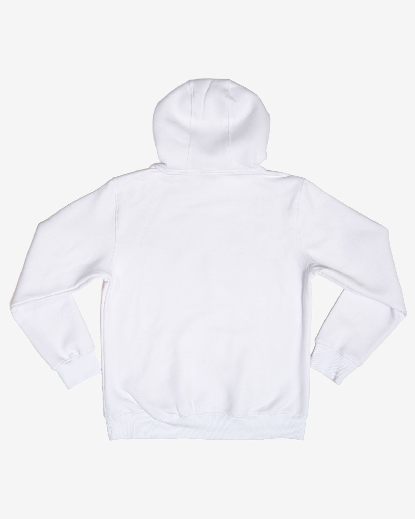 Back of white Pittsburgh patch hooded sweatshirt#color_white
