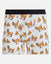 Boxer briefs with a pizza goat pattern on a light gray background