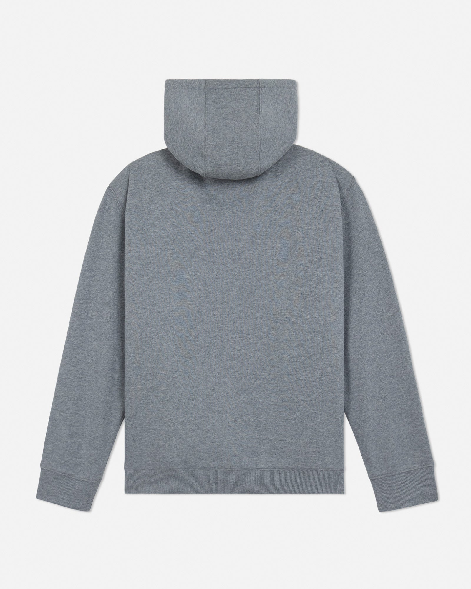 Back of gray sherpa-lined full-zip sweatshirt#color_gray