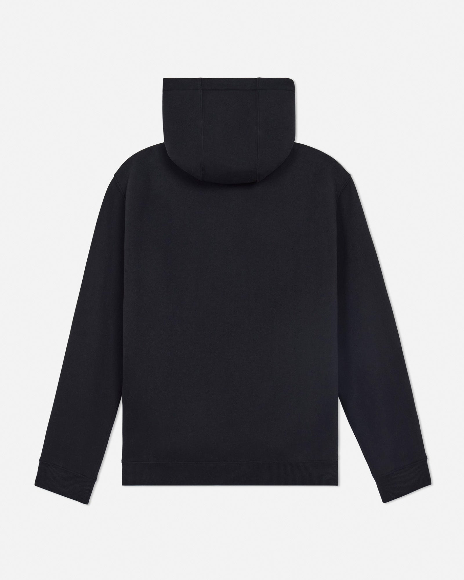 Back of Black sherpa-lined full-zip sweatshirt#color_black