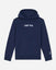 Navy blue hoodie with 'GOAT USA' text on a white background