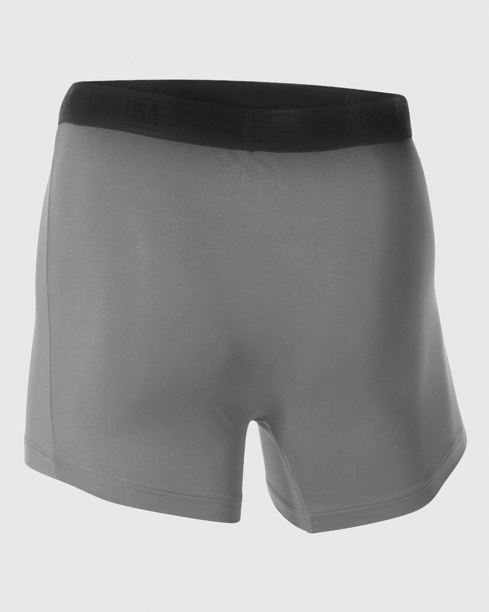 Back of gray boxer brief on form