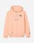 Front of peach cream Vacation Hooded Sweatshirt with Vacation GOAT left-chest logo