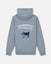 A heather gray hoodie shown from the back, featuring a navy blue and white New York Yankees graphic with the team name arched above a goat logo.#color_gray