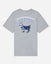 A heather gray short-sleeve t-shirt featuring a navy blue and white New York Yankees graphic on the chest, displayed against a light gray background.#color_gray