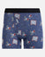 Blue boxer briefs with sports-themed print on a light gray background