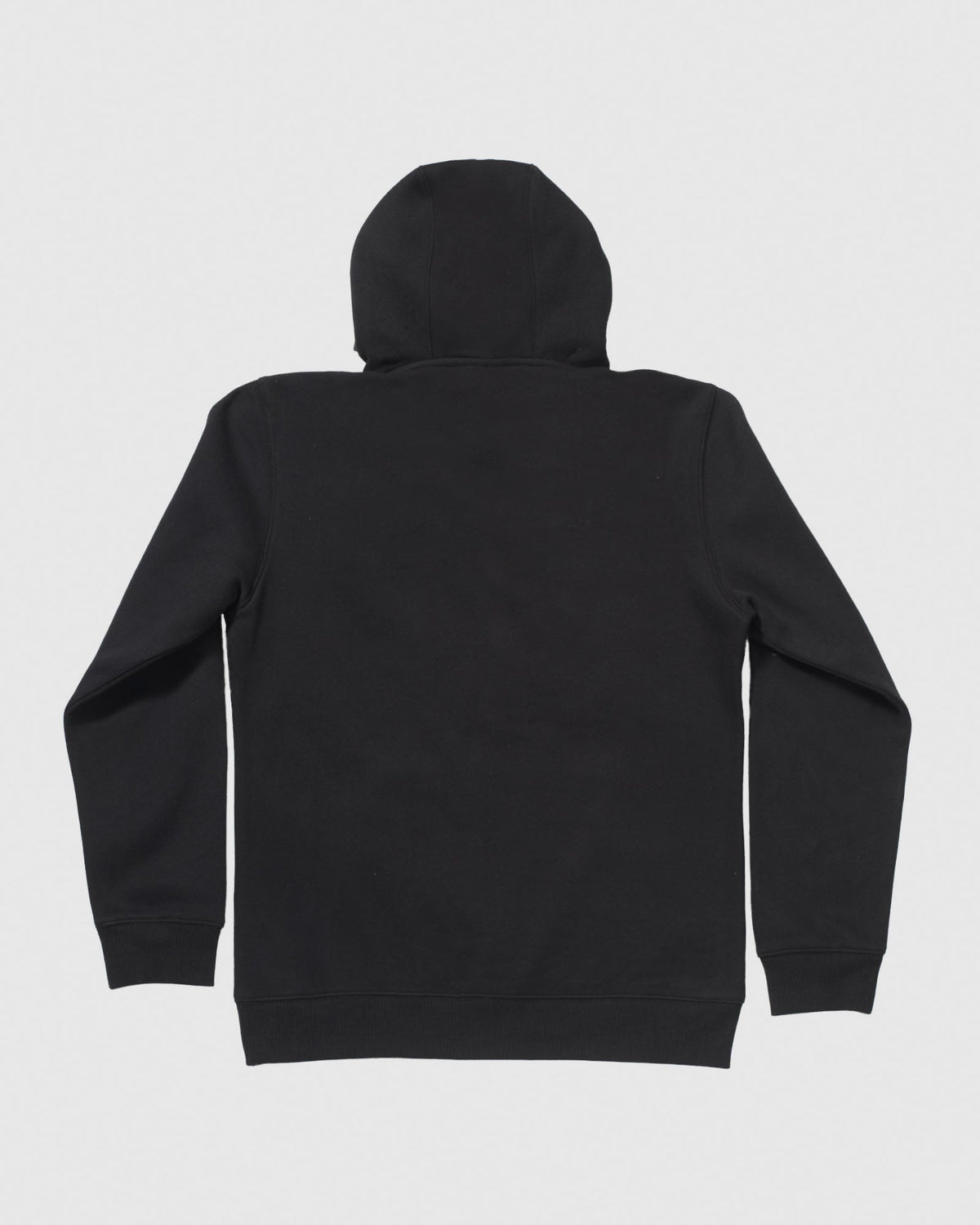 Back of black sweatshirt