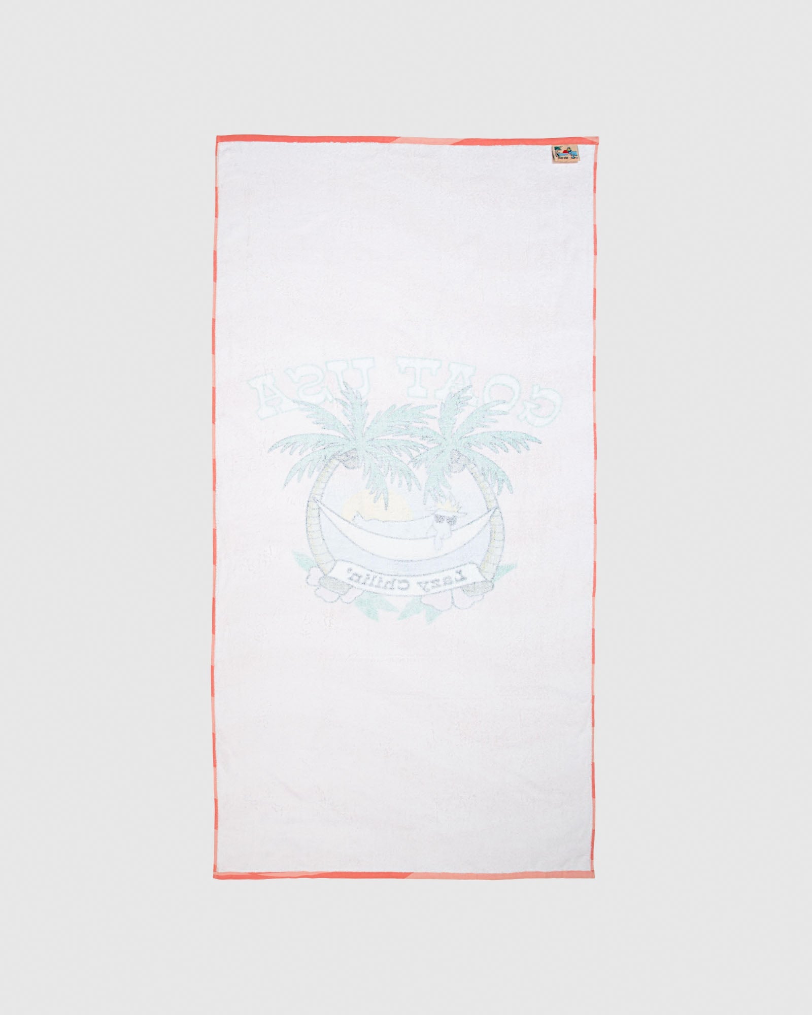 White underside of towel