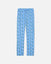 Carolina blue pajama pants with a pattern on a white background