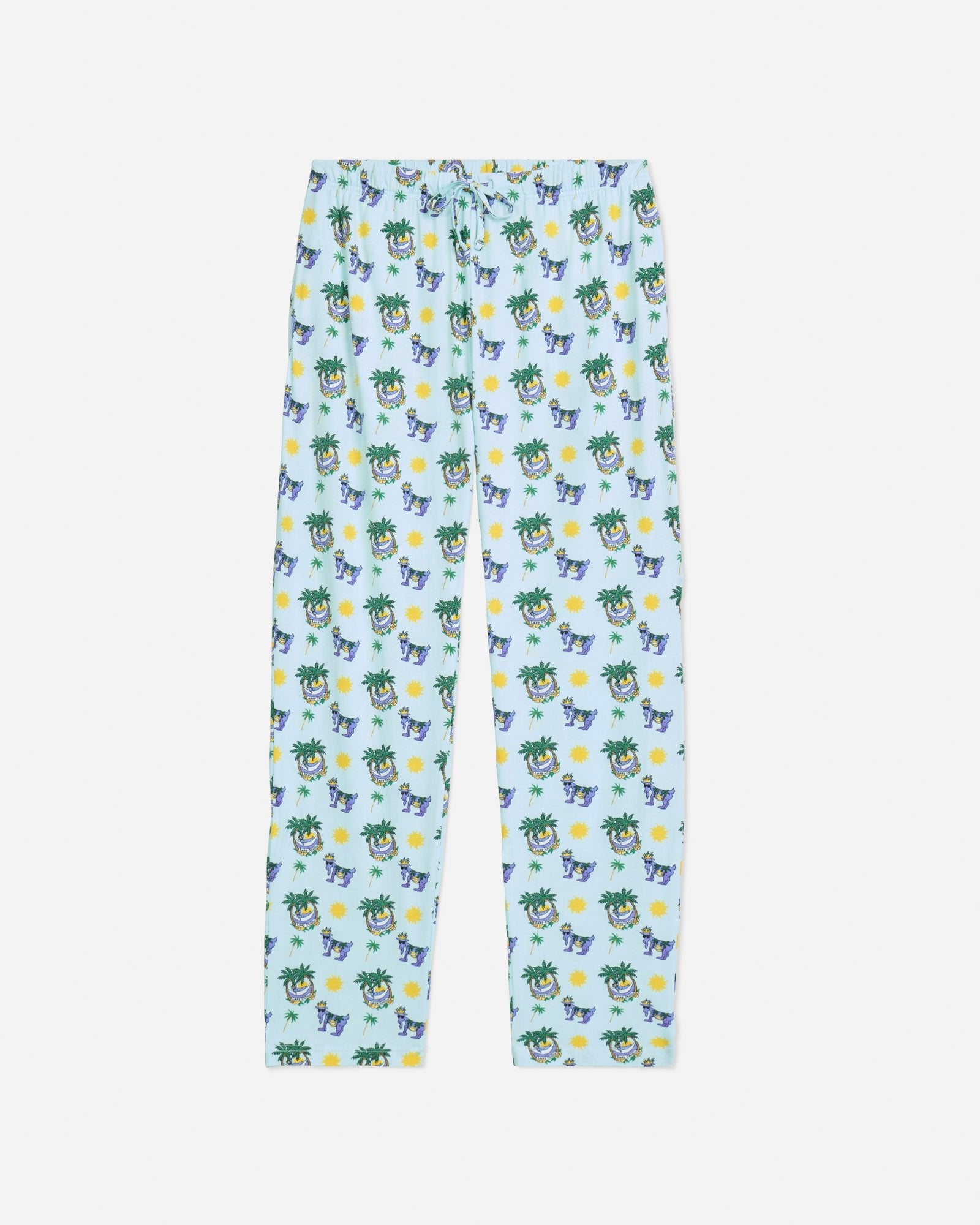 Front of ice blue Lazy Chillin' pajama pants