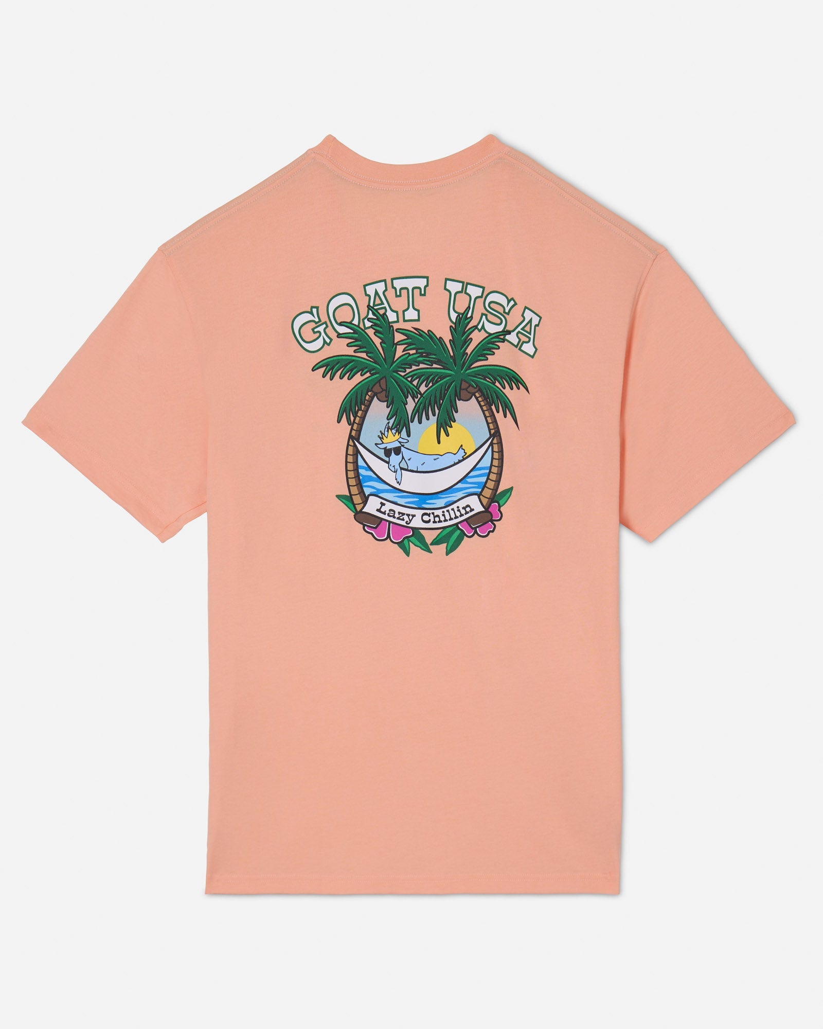 Back of peach cream Lazy Chillin' T-Shirt#color_peach-cream