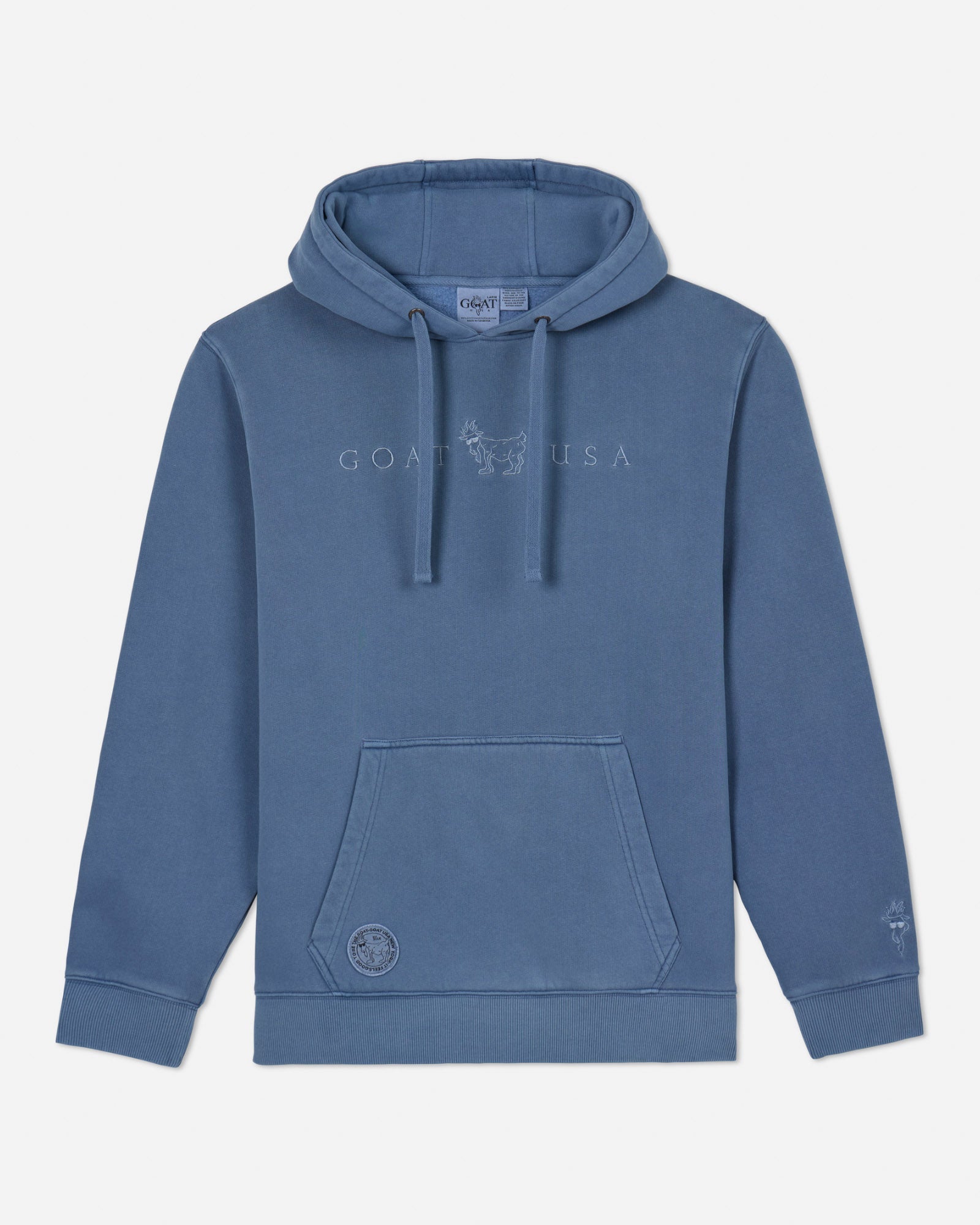 Front of slate Linden Hooded Sweatshirt#color_slate