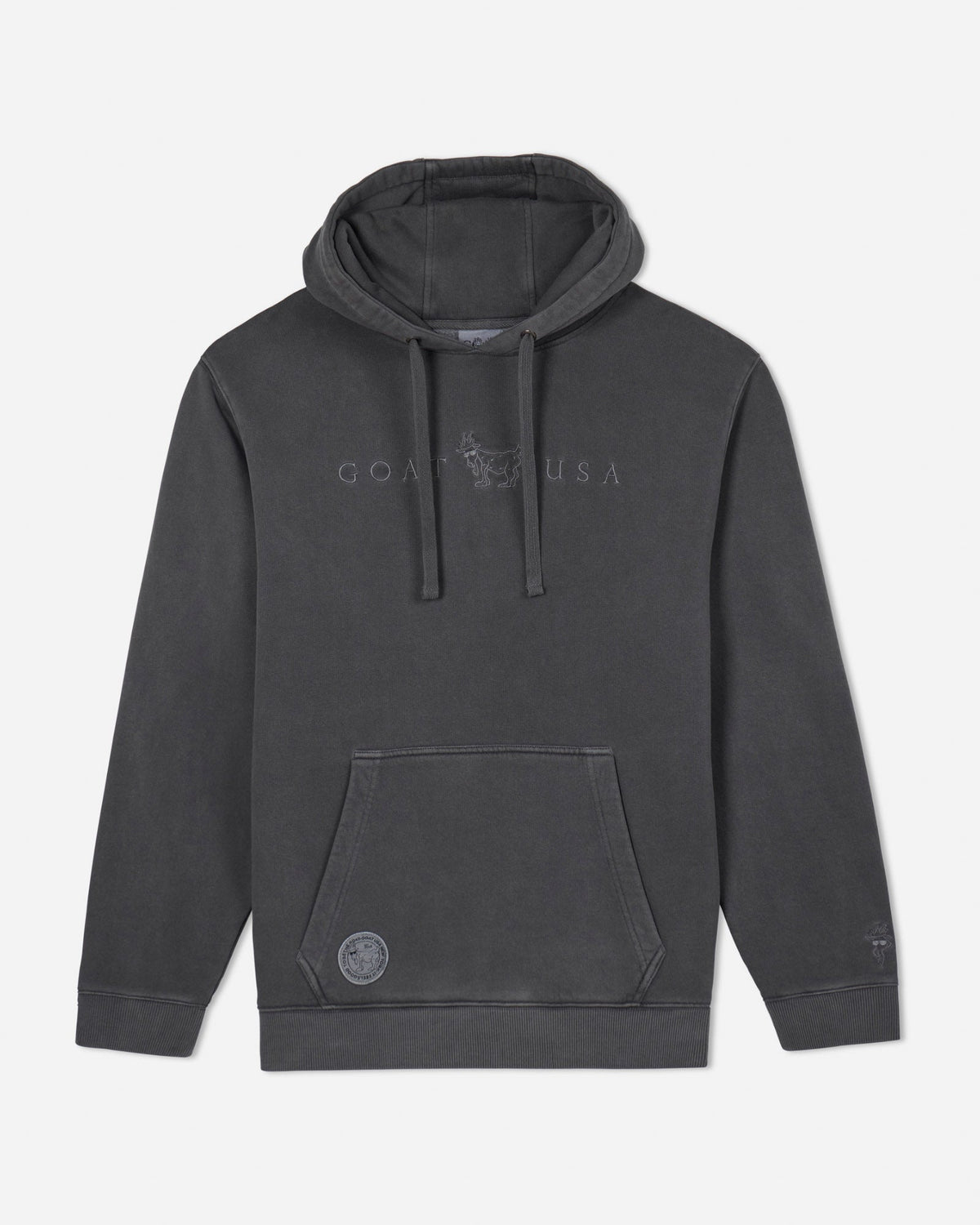 Front of pepper Linden Hooded Sweatshirt#color_pepper
