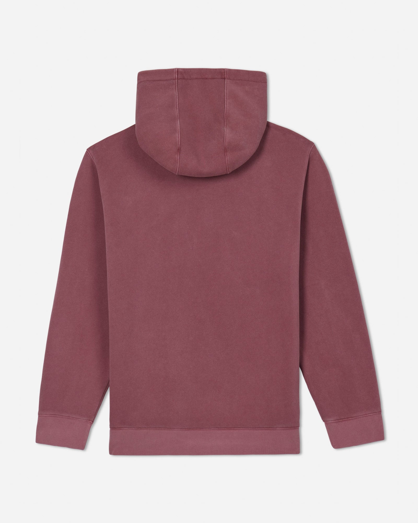 Back of crimson Linden Hooded Sweatshirt#color_crimson